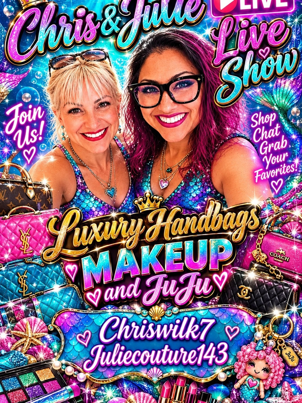 Live Show Flyer With Christina And Julie.